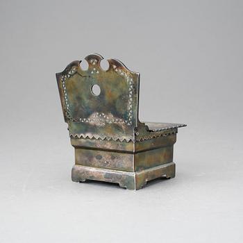 SALTSTOL, silver, Gustav Alexander Sohlman, S:t Petersburg, 1877. Vikt ca 219g.