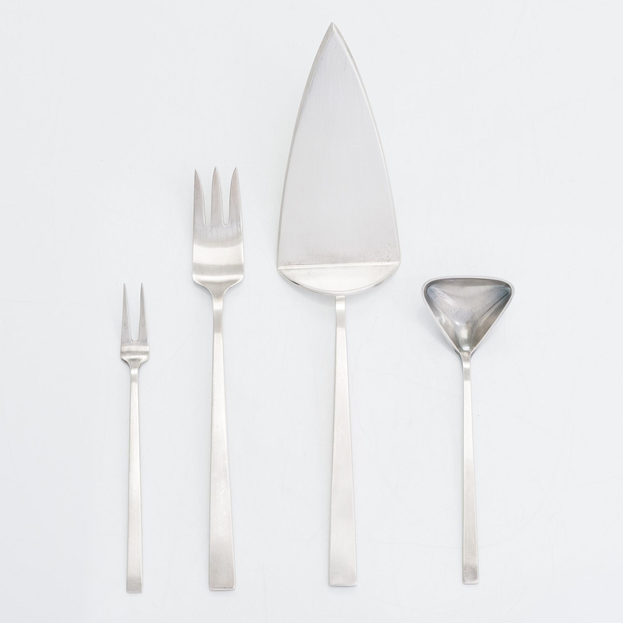 Bertel Gardberg, bestick, 4 st, sterlingsilver, "Birgitta", Kultateollisuus, Åbo 1980-87.