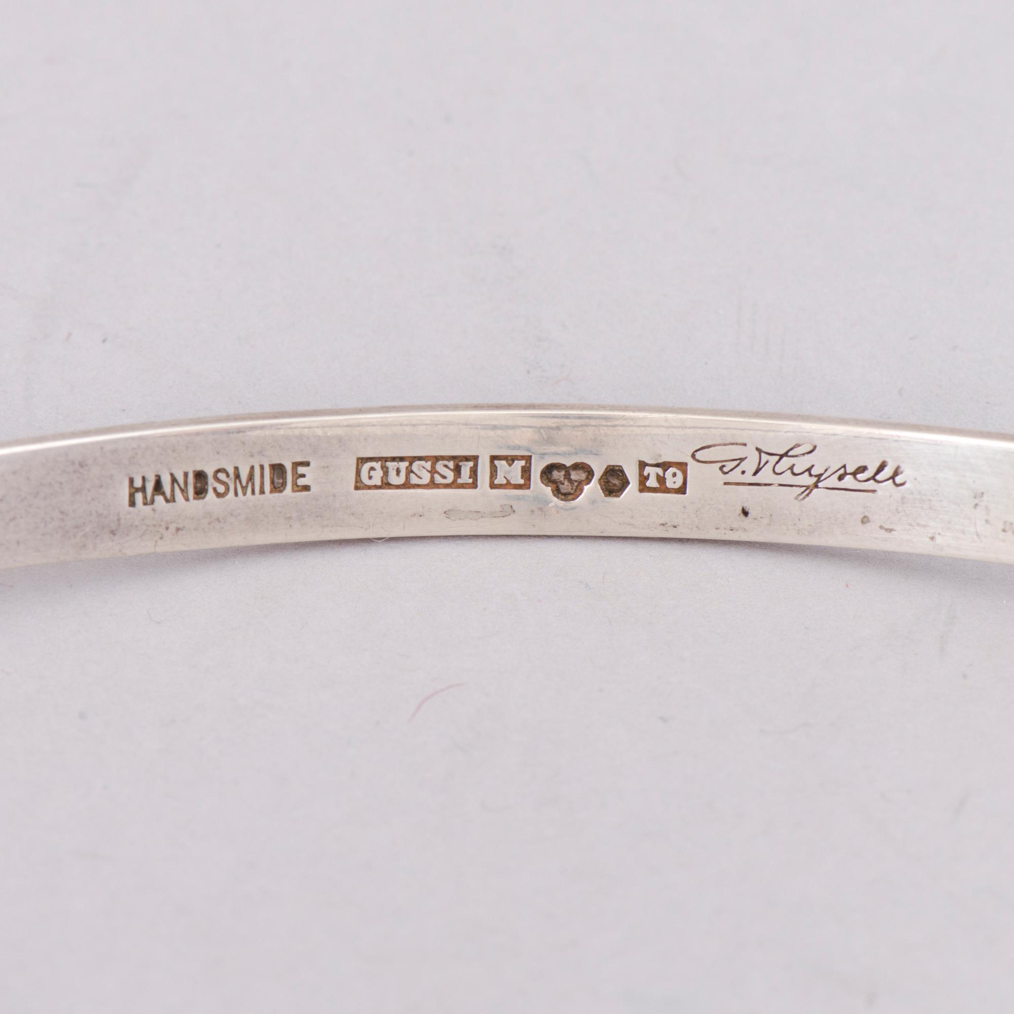 COLLIER, fasettslipad bergskristall, silver. Gussi, design Gert Thysell. Malmö, 1969.