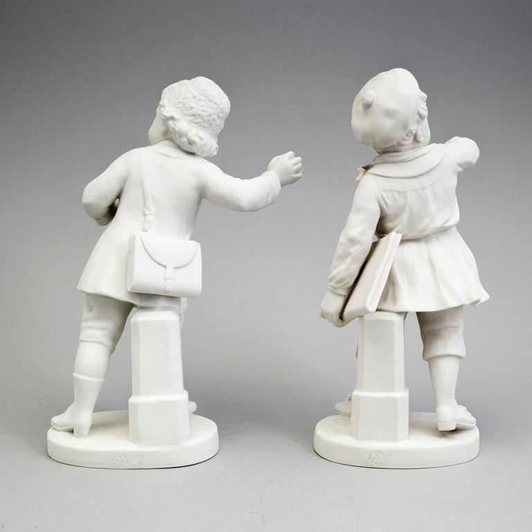 TWO PARIAN FIGURES, Gustafsberg 1911.