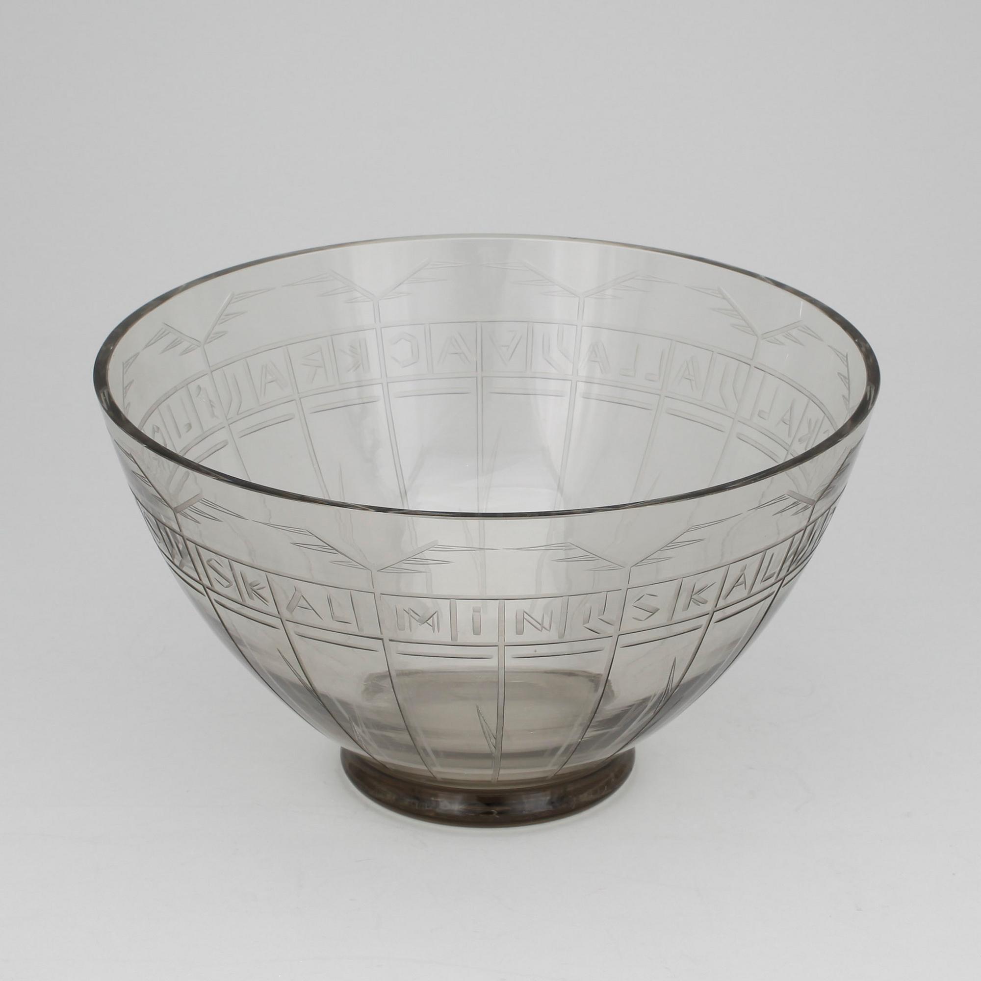 SKÅL, glas, 1900-talets första hälft.