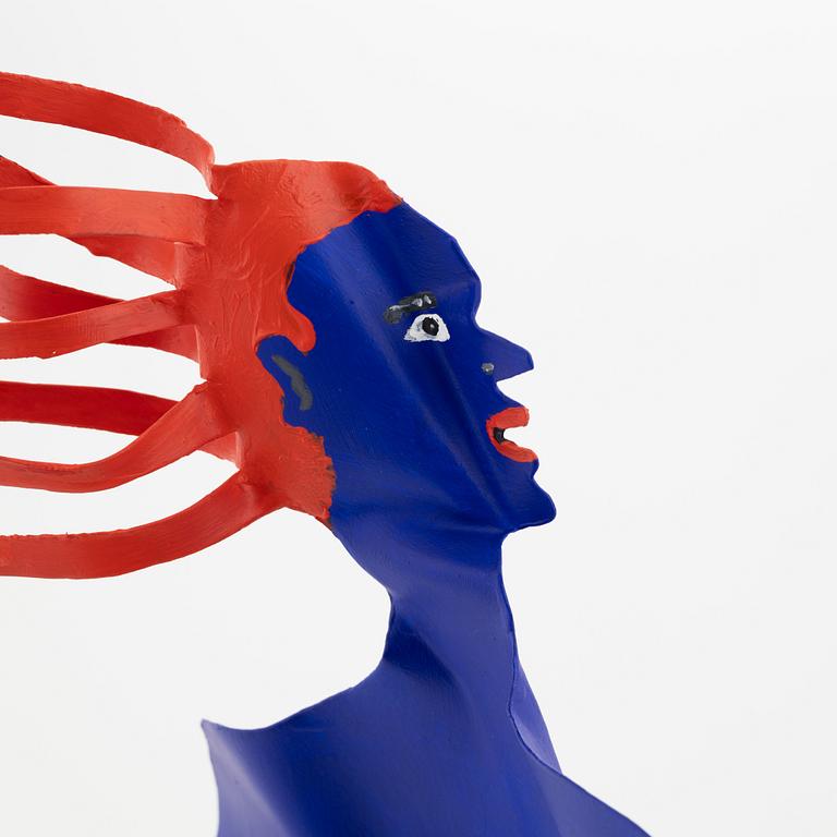 Timo Solin, skulptur, bemålad plåt, signerad. Unik. .