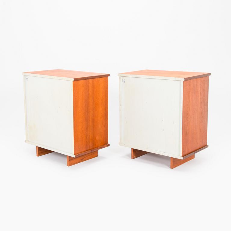 Ilmari Tapiovaara, A pair of bedside tables model 1503 for Asko Finland, 1960s.