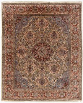 A semi-antique Moud carpet, c 443 x 360 cm.