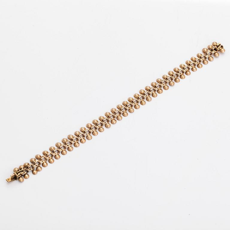 A 14K gold bracelet, Westerback, Helsinki 1965.