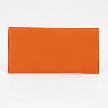 Hermès, A orange Veau Gulliver 'Divers (agendas) Trousse Zipp' pencil case, 2003.