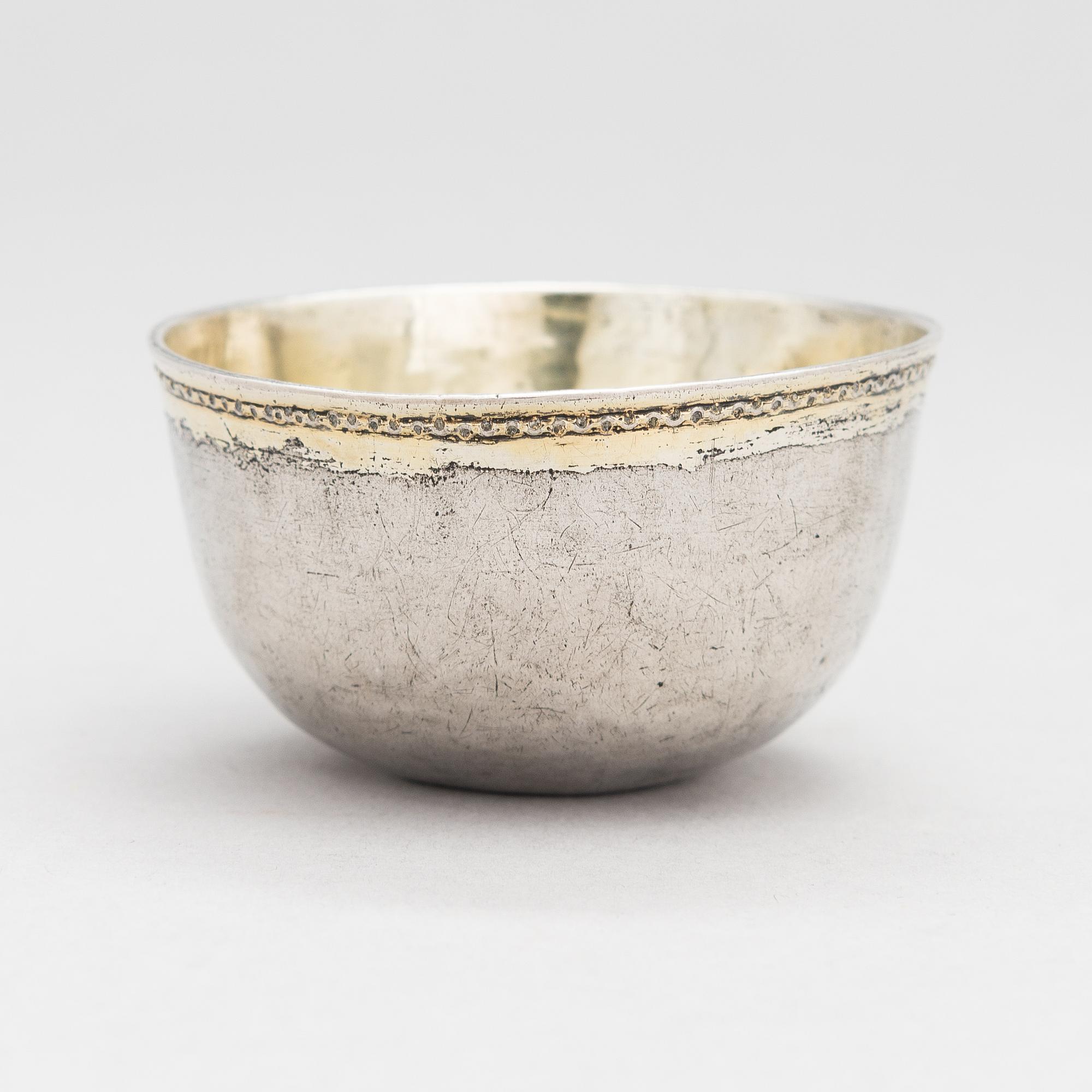 ANDERS CARLBORG, A silver thumbler, Turku 1768.