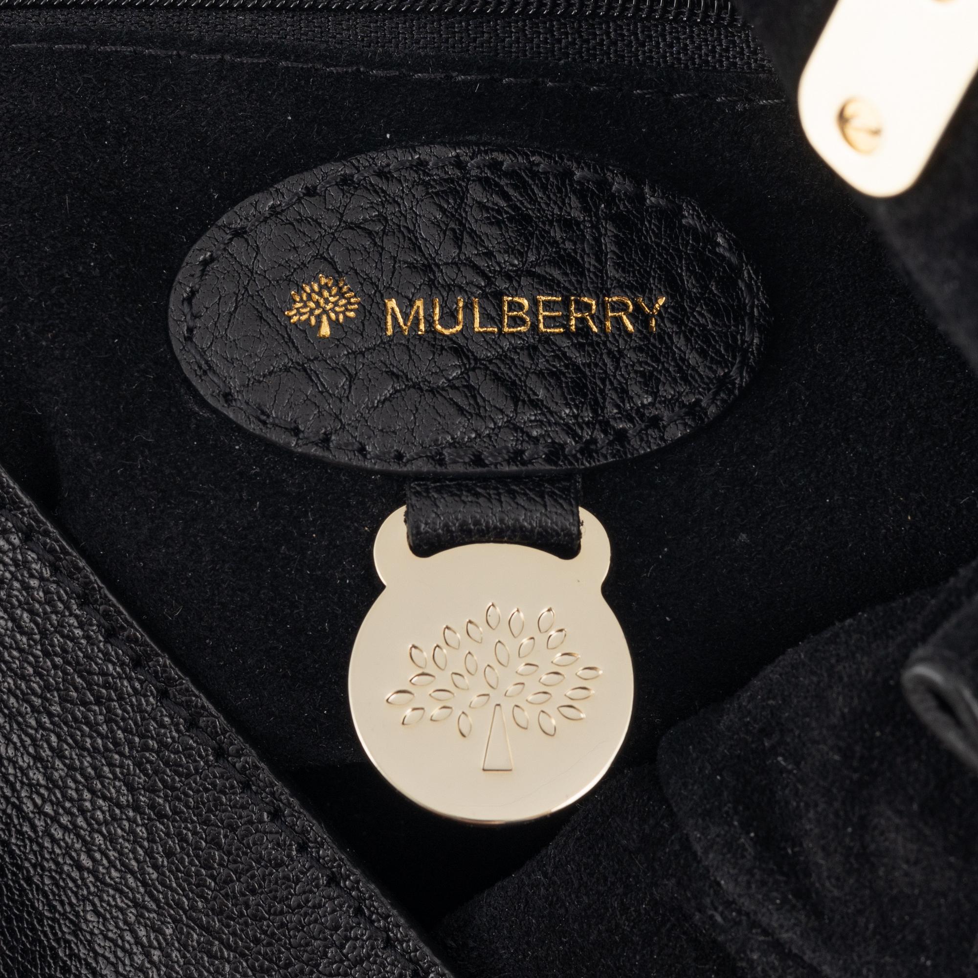 Mulberry, a black leather 'Lily' handbag.