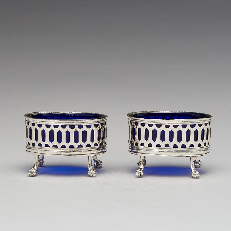 A pair of Swedish Gustavian salt-cellars, mark of Mikael Nyberg, Stockholm 1794.