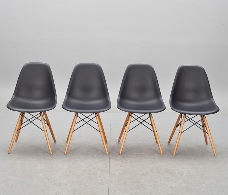 STOLAR, 4 st, "Plastic chair", Charles & Ray Eames, Vitra, 2000-tal.