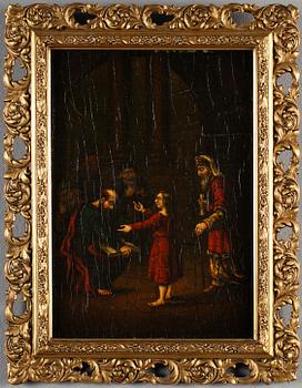 OKÄND KONSTNÄR, olja på pannå, 1600-/1700-tal.