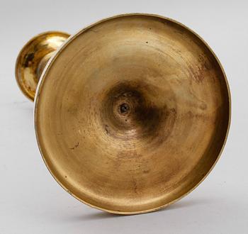 LJUSSTAKE, förgylld brons, 1700-talets andra hälft.