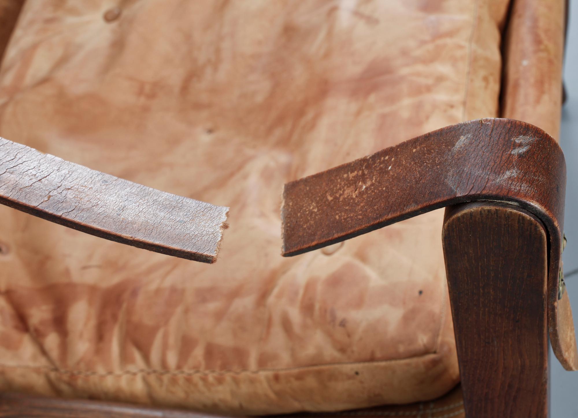 FÅTÖLJER, ett par, "Safari Chair", Kaare Klint, Rud. Rasmussen Snedkerier, Danmark, 1950/60-tal.