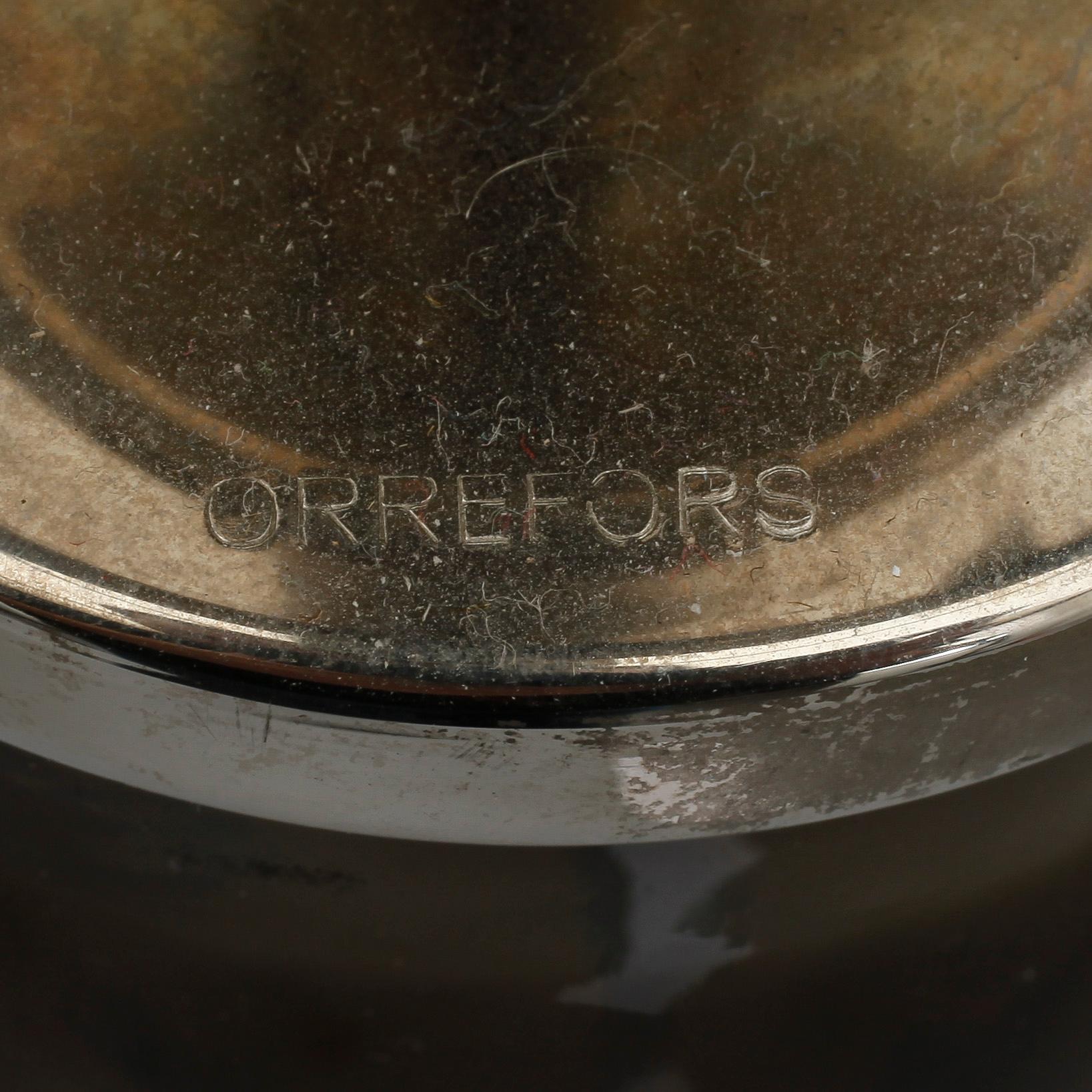 BORDSLAMPA, glas, Carl Fagerlund, Orrefors, 1900-talets andra hälft.