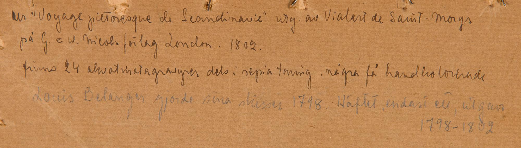 Ur "Voyage Pittoresque de Scandinavia", efter Louis Belanger, Landskap från Muonio.