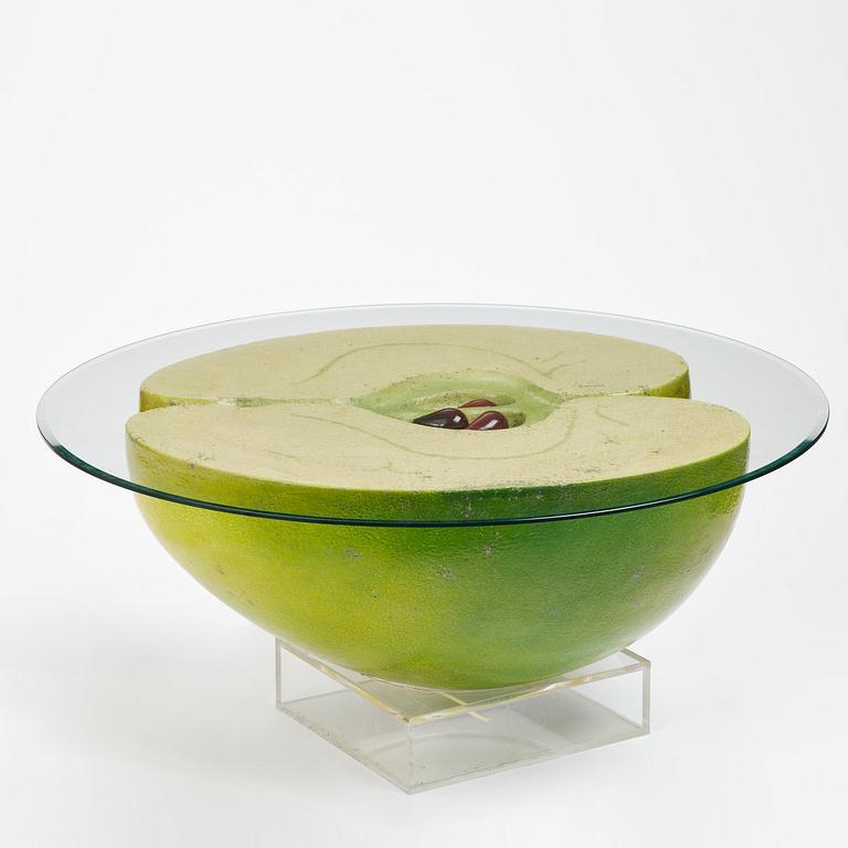 Hans Hedberg, a large faience sculpture of an apple, Biot, France.