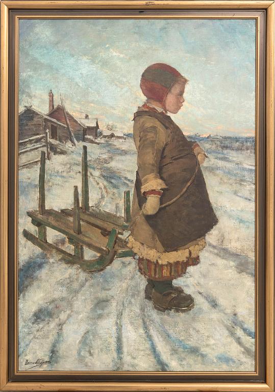 Anna Nordgren, Young Girl with a Sledge.