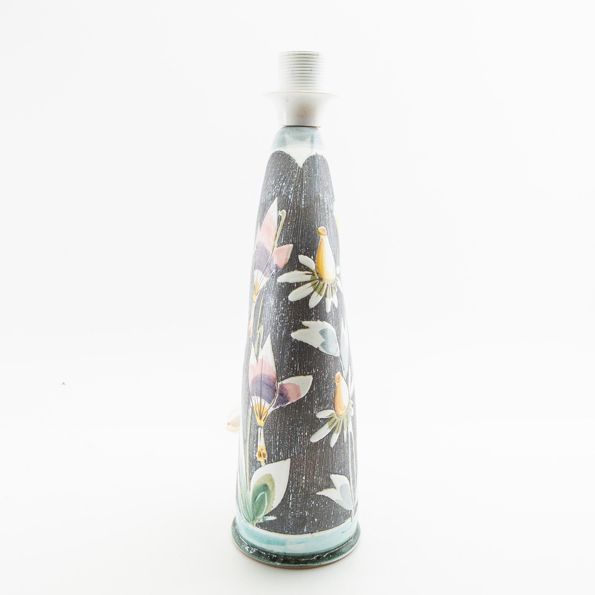 Table lamp Tilgmans mid-20th century glazed stoneware.