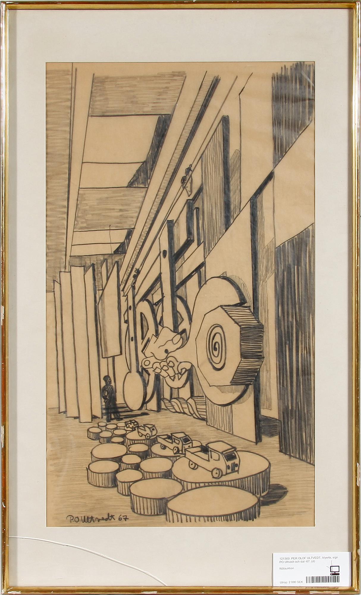 PER OLOF ULTVEDT, blyerts, sign PO Ultvedt och dat -67.