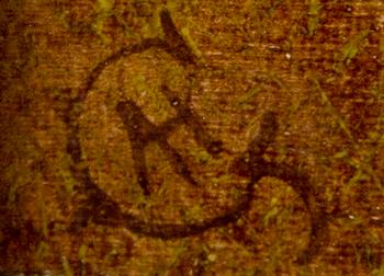 Okänd konstnär 1800/1900-tal olja på duk monogramsignerad.