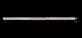 ARMBAND, briljantslipade diamanter ca 0.33 ct. 18K vitguld. Italien 1960 t. Vikt 24,4 g.