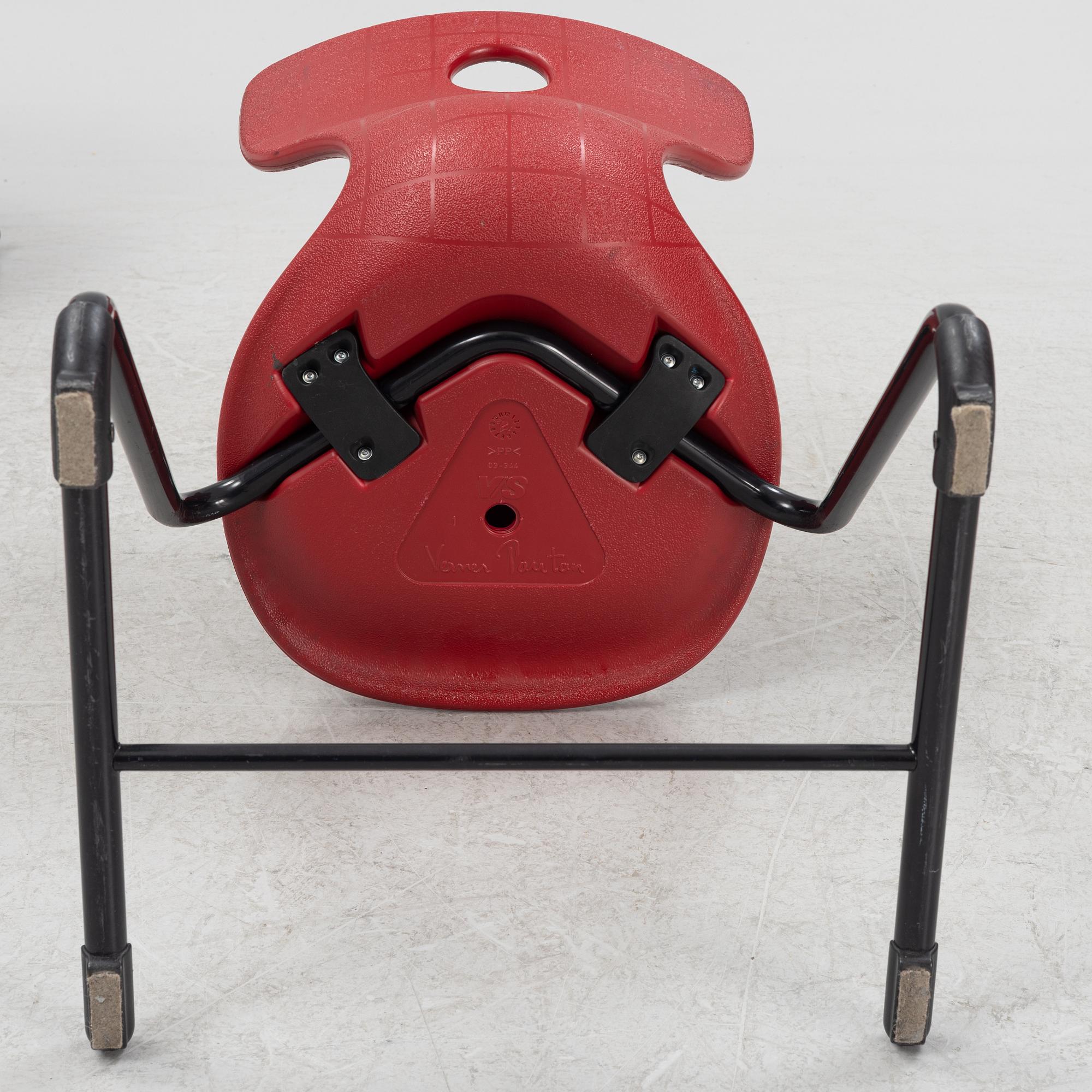Verner Panton, four childern's chairs, 'Pantoswing', VS, 21st century.