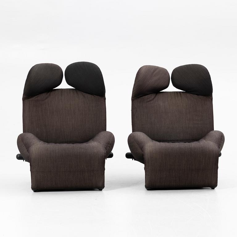 Toshiyuki Kita, Lounge chairs, a pair, “Wink”, Cassina, 1980s,