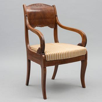 KARMSTOL, biedermeier, 1800-talets första hälft.