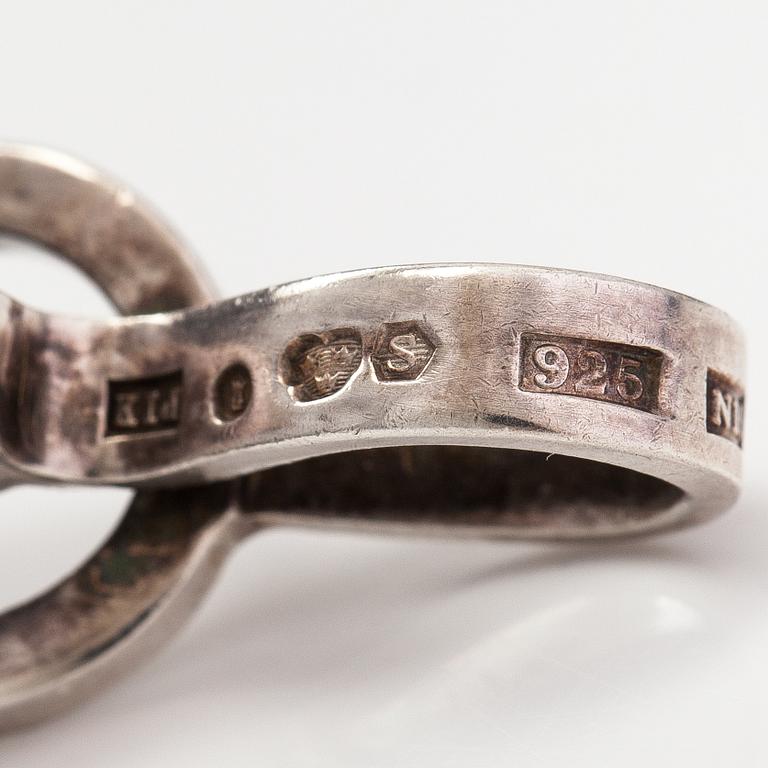 Karl-Ingemar Johansson, A sterling silver necklace. Gothenburg 1987.