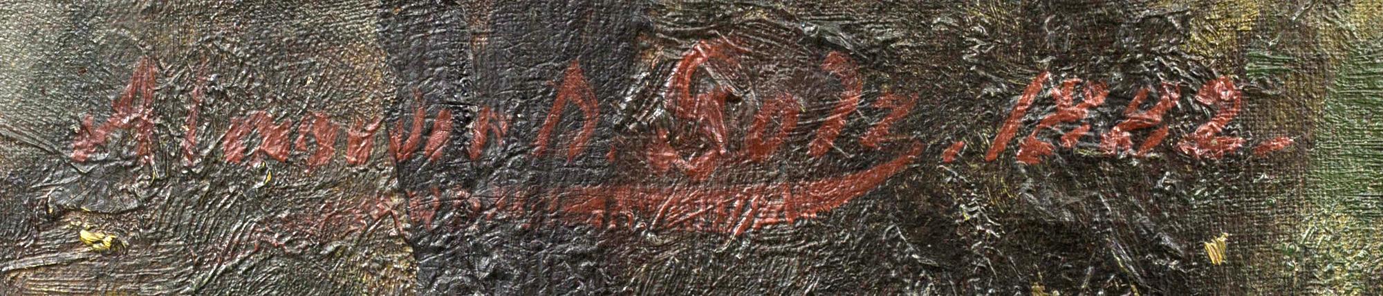 ALEXANDER DEMETRIUS GOLTZ, oil on canvas, signed and dated 1882.