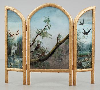 BRASSKÄRM, glas, 1800-tal.
