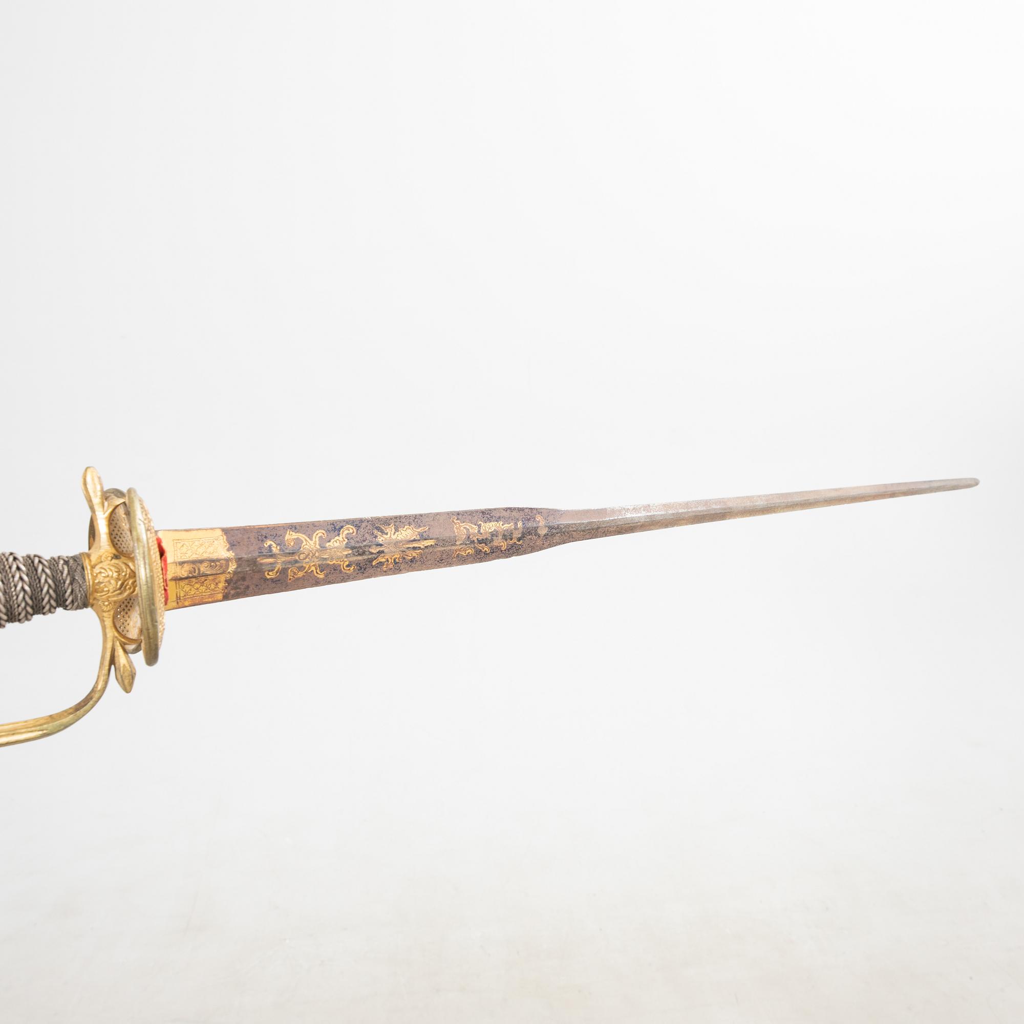 Värja för officer vid infanteriet, Sverige, gustaviansk.