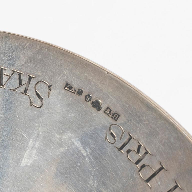 Goblet on foot, silver, Juvelerare Oscar Sjögren Ab, Gothenburg 1923.
