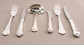 A Danish set of 28 pcs of silver cutlery mark of Cohr 20th century, total weight 1568 gram.