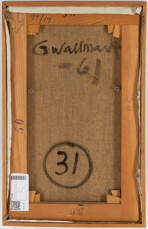 Gösta Wallmark, oil on canvas, signed. dated -61 verso.