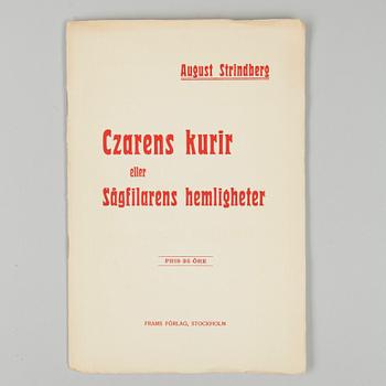 BOKPARTI STRINDBERG, 8 vol, bla "Röda rummet", Stockholm 1879.