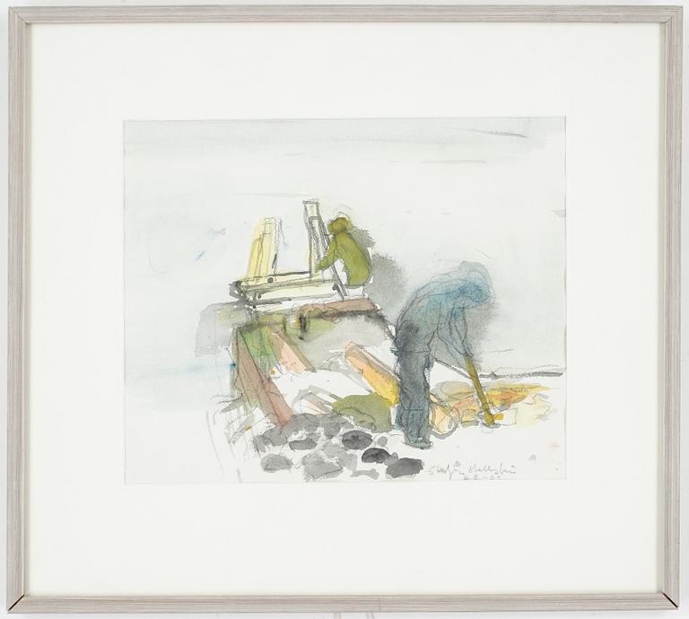 STAFFAN HALLSTRÖM, akvarell, signerad. Daterad 68-69.