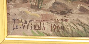 LEONARD WIDH, olja på duk, sign o dat 1904.