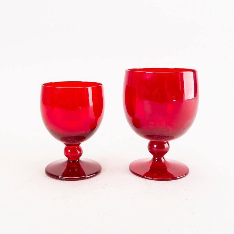 A Monica Bratt 59 pcs glass service Reijmyre mid 1900s/later part.