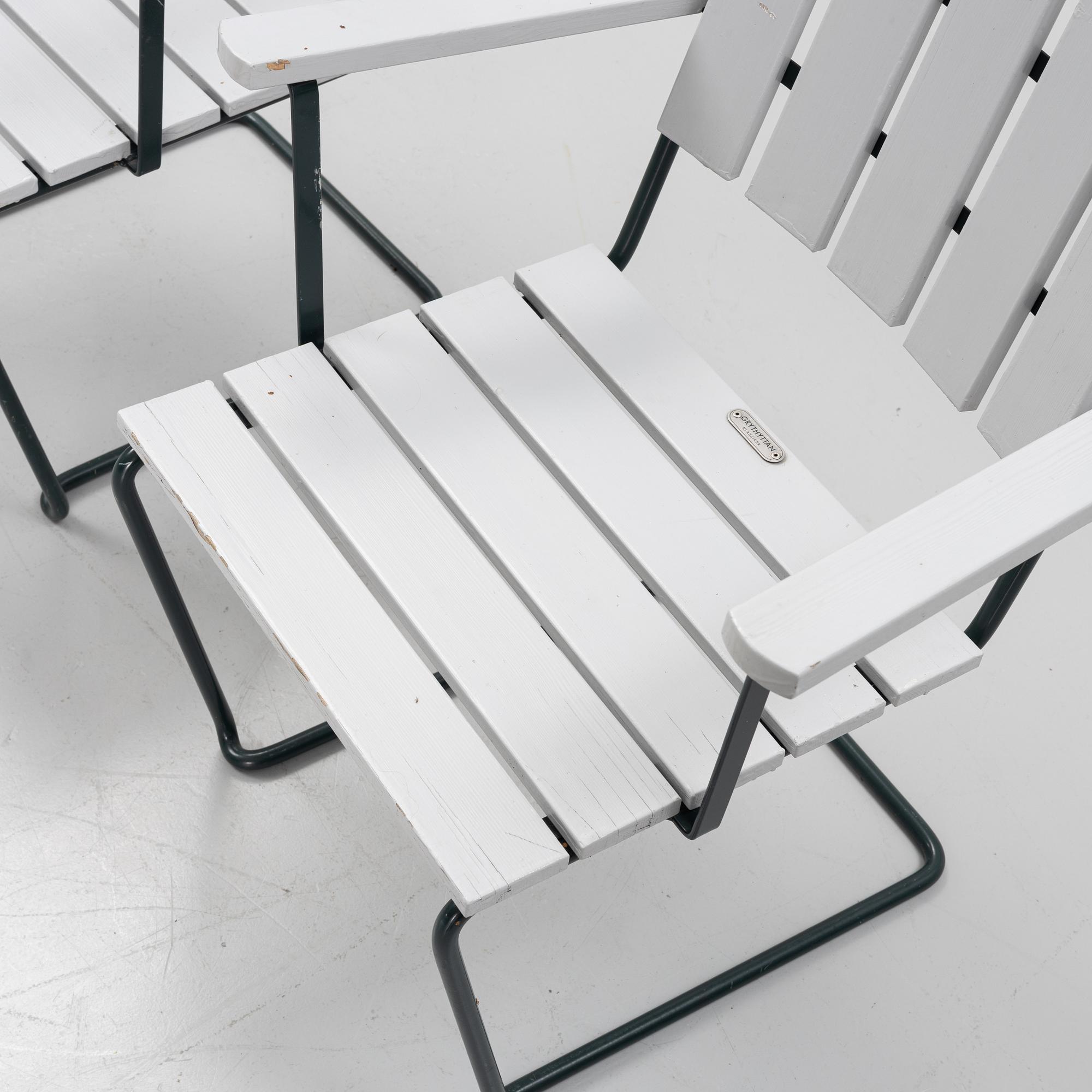 Garden furniture 6 pcs, Grythyttan late 1900s/2000s.