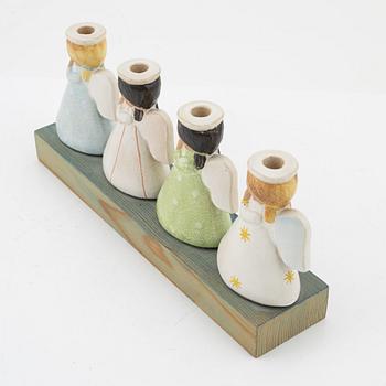 Lisa Larson, adventsljusstake, K-Studion Gustavsberg, signerad.