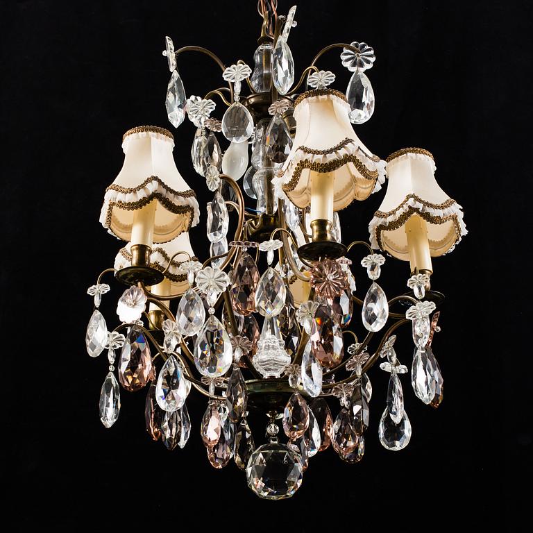 A rococo style chandelier, 20th century.