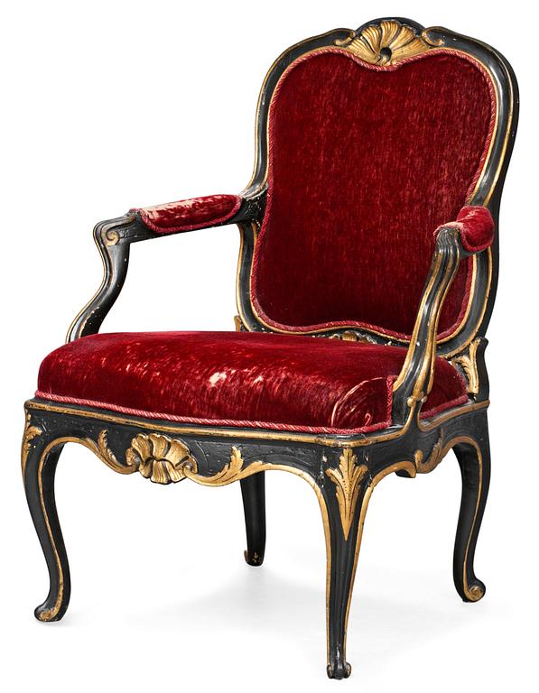 A Swedish Rococo armchair.