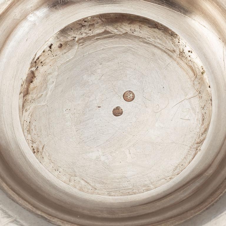 A russian parcel-gilt silver bowl, mark of  Carl Johan Tegelsten, assay master Dimitry Tverskoy, St Petersburg 1846.