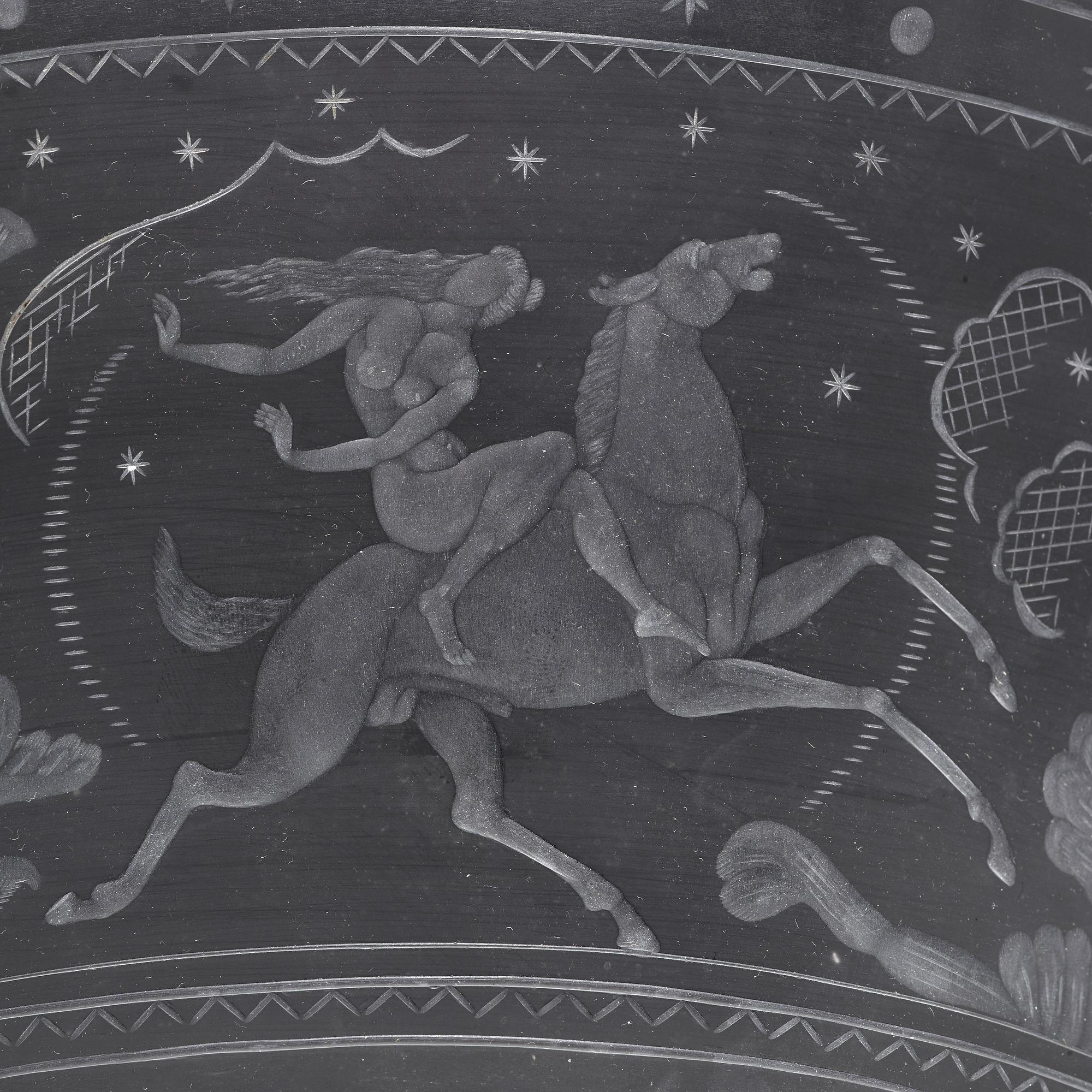 Simon Gate, lampkupa, Orrefors 1920.