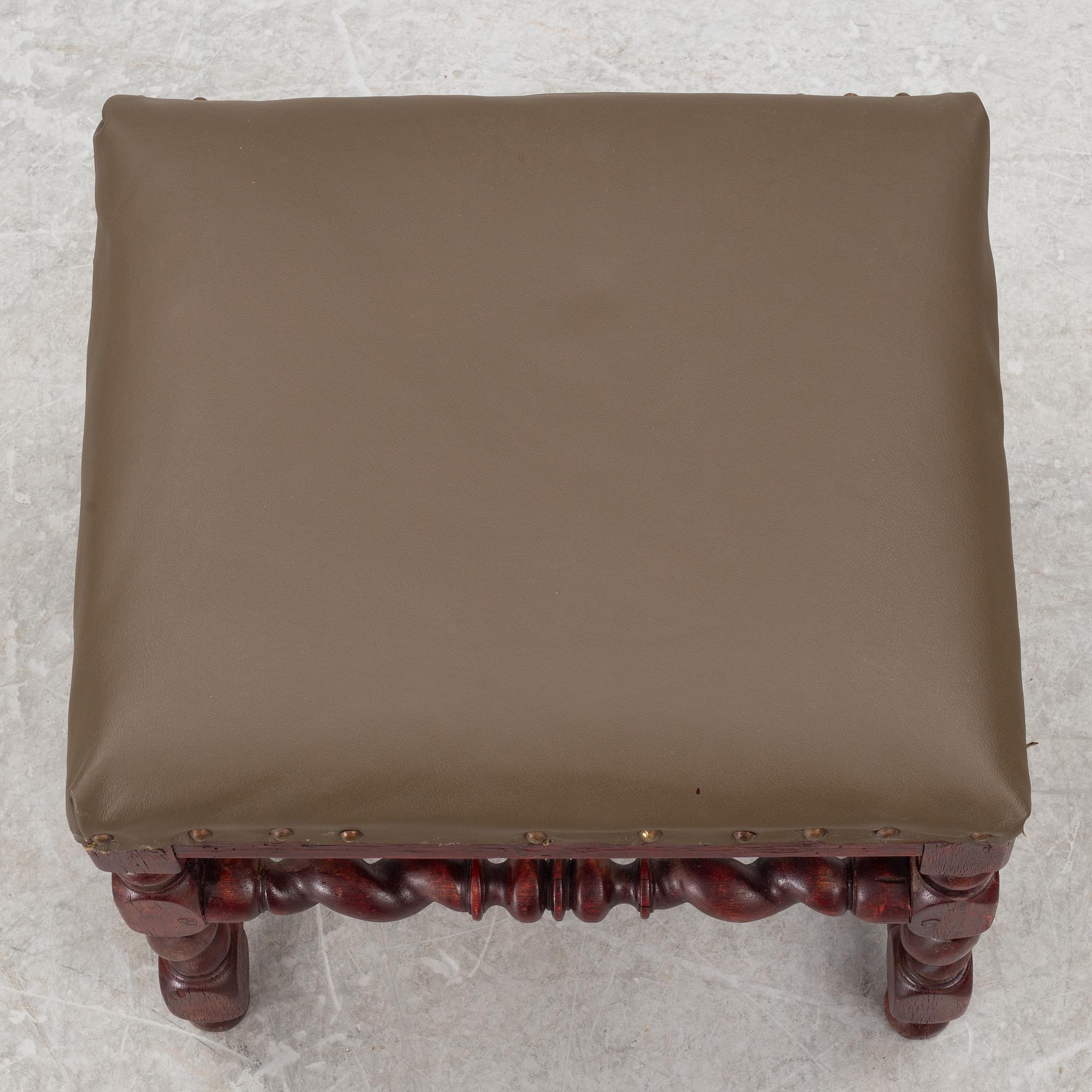 A late-Baroque stool, Sweden, first half of the 18th century.