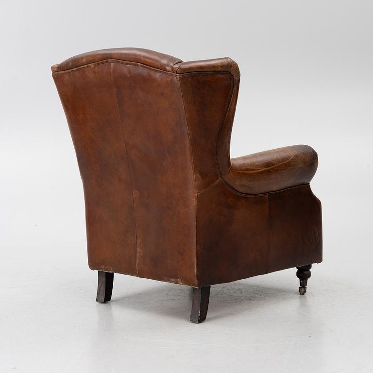 An armchair, contemporary.