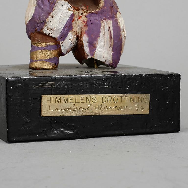 LAMBERT WERNER, skulptur, "Himmelens drottning", daterad -76.