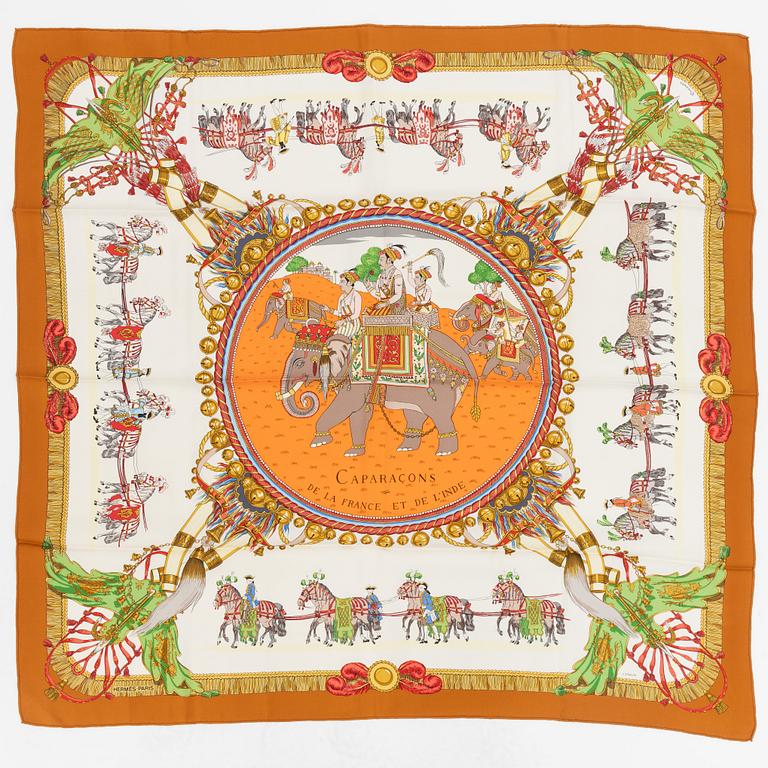 Hermès, scarf, "Caparaçons de la France et de l'Inde".
