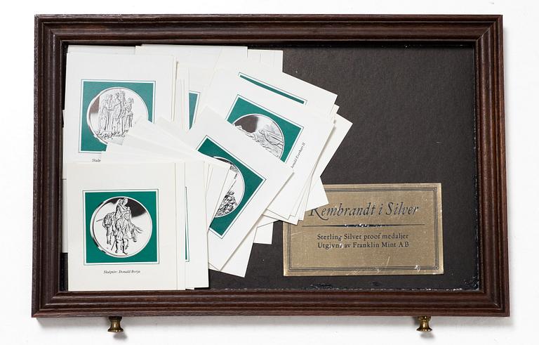 "Rembrandt in silver", 50 collector medals in sterling silver, Franklin Mint Ltd.